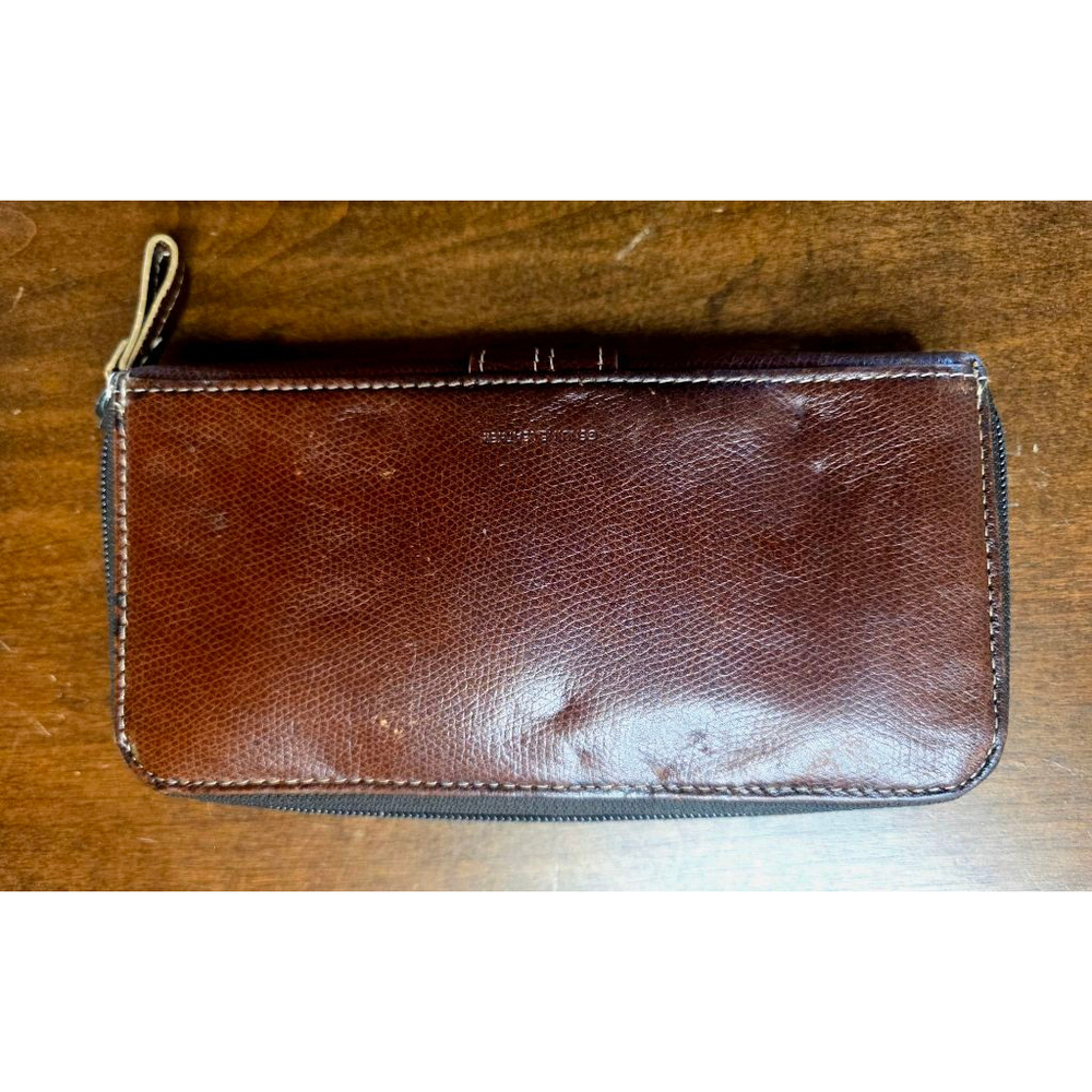 Women's Kenneth Cole Reaction Brown Studded Zip Wallet One Size - Picture 3 of 6